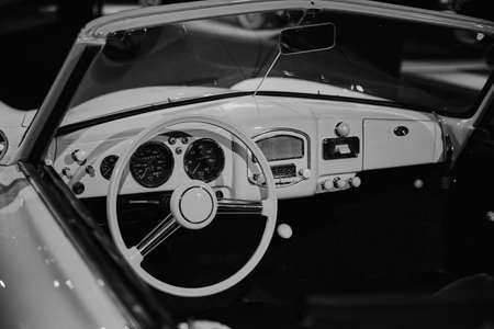 Porsche 356 Pre-A. Cabriolet. Retro car. Classic Car exhibition - Heydar Aliyev Center, Baku, Azerbaijan 26,04,2017のeditorial素材