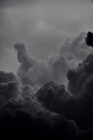 Dramatic black smoke from a fire.の写真素材