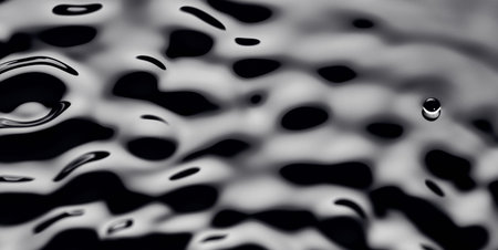 Movement of water - Abstract Black Background Liquid Texture. liquid abstraction.の写真素材