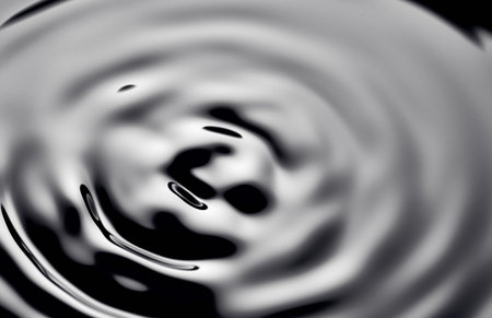 Movement of water - Abstract Black Background Liquid Texture. liquid abstraction.の写真素材