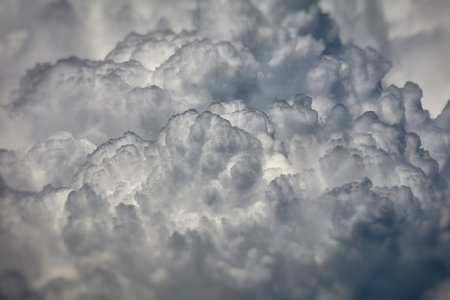 Clouds background. view from the height of the clouds.