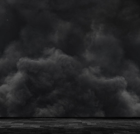 Empty white wall and wooden oak floor. place for pictures.の写真素材