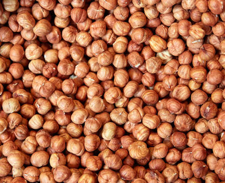 Hazelnut Background. Heap of peeled hazelnuts. products in the Eastern market. bazaarの写真素材