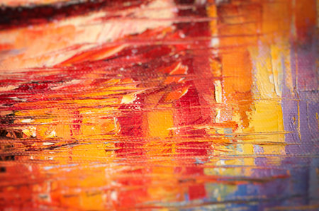 Abstract brush strokes. colored abstraction Shallow depth of field.の写真素材