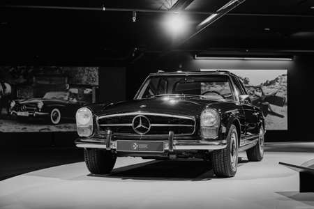 MERCEDES-BENZ 280 SL PAGODA. Retro car. Classic Car exhibition - Heydar Aliyev Center, Baku, Azerbaijan 26,04,2017のeditorial素材