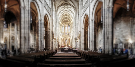St. Vitus Cathedral in Hradcany, the most famous church in Prague Castle in Czech Republic 28 04 2015のeditorial素材