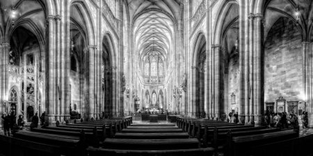 St. Vitus Cathedral in Hradcany, the most famous church in Prague Castle in Czech Republic 28 04 2015のeditorial素材