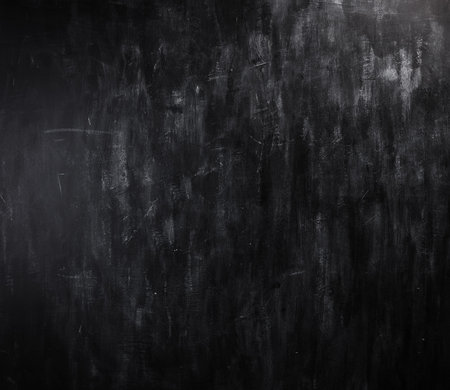 Blackboard chalkboard texture. Empty blank black chalkboard with chalk traces. School Board, retro...