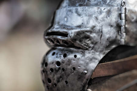 Powerful heavy fighter with sword and helmet.の写真素材