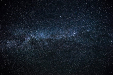 The Milky Way. Our galaxy. Long exposure photograph