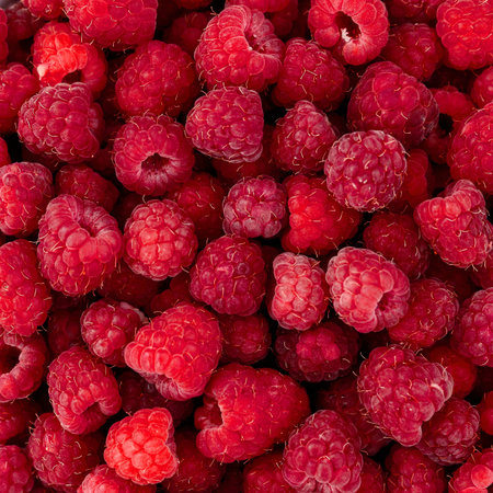 Raspberry fruit background. Berry background for a good mood