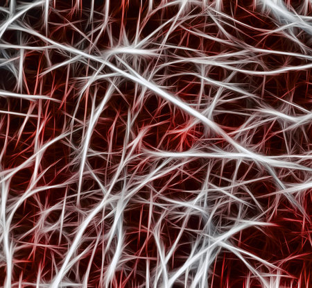 Axons and dendrites, abstract linesの写真素材