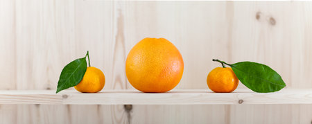 Tangerines and grapefruitの写真素材