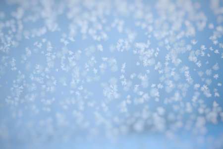 snow on the windowの写真素材