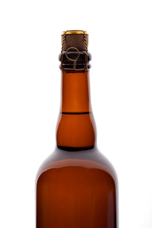 Bottle with cork overの写真素材