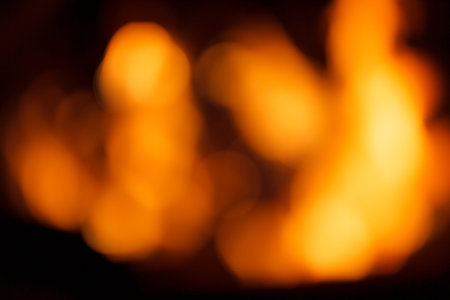 bokeh from the fireの写真素材