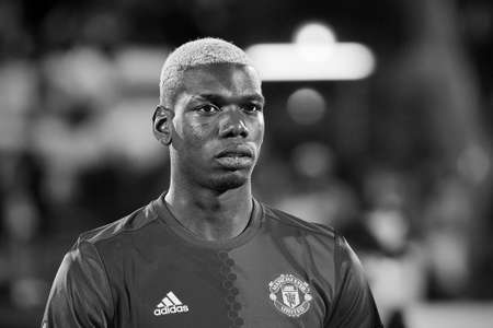 Paul Pogba before match 1 8 finals of the Europa League between FC Rostov and Manchester United, 09 March 2017 in Rostov-on-Don, Russia.のeditorial素材