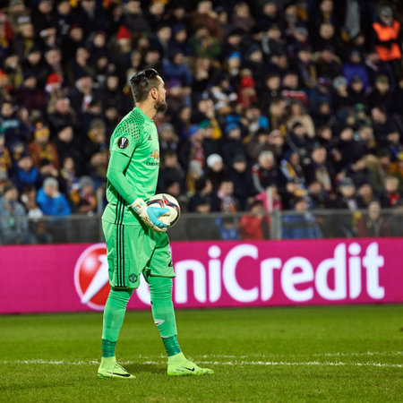Sergio Romero GK in match 1 8 finals of the Europa League between FC Rostov and Manchester United,...