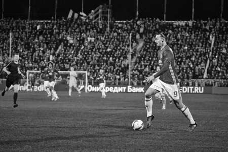 Zlatan Ibrahimovic (Feyenoord) Game moments in match 1 8 finals of the Europa League between FC Rostov and Manchester United, 09 March 2017 in Rostov-on-Don, Russia.のeditorial素材