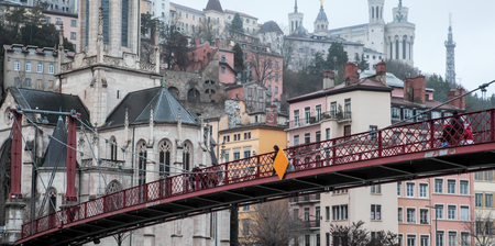 Lyon city viewsの写真素材