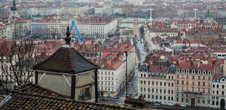 Lyon city viewsの写真素材