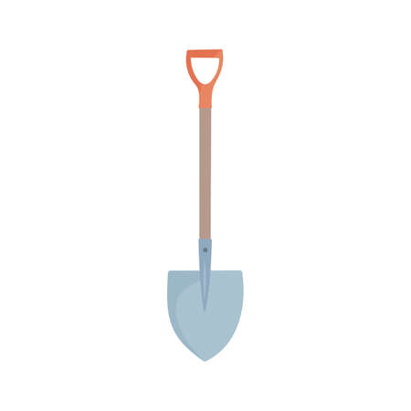 A shovel or shovel. Garden tools. Vector image on an isolated backgroundのイラスト素材