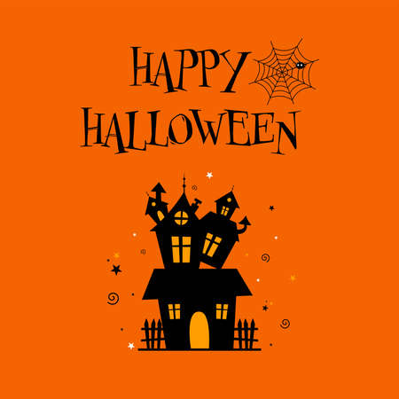 A hat for the Halloween holiday in a cartoon style. The silhouette of the headdress. On a white isolated backgroundのイラスト素材