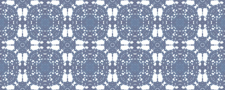 Air Seamless Texture. Watercolor Motif. Ethnic Active Element. White and Blue Tracery Shape. Endless...