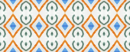 White and Blue Endless Material. Ethnic Trendy Tile. Seamless Beautiful Design. White and Blue...