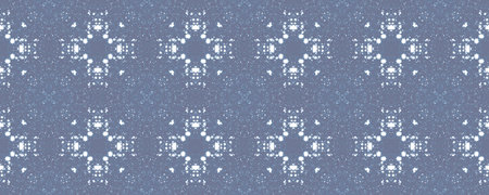 Air Seamless Pattern. Exotic Decorative Material. Indigo Beautiful Paper. White and Blue Watercolor...