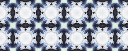 Sapphire Seamless Material. Indigo Tracery Illustration. Ultramarine Watercolor Drawing. Abstract...