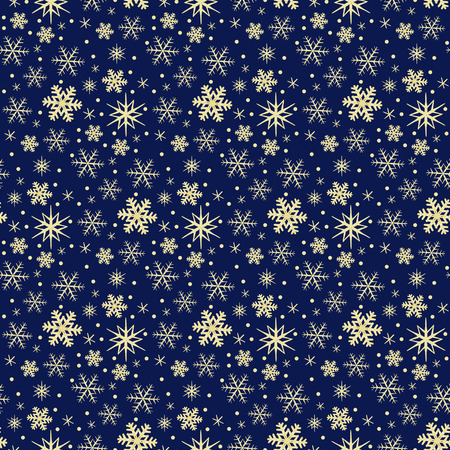 Seamless pattern with gold snowflakes for your design.のイラスト素材