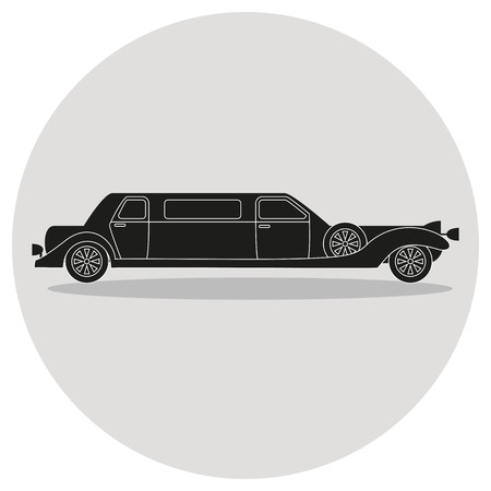 Limousine icon,  flat design. Vector illustration.のイラスト素材