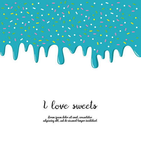 Dripping donut glaze background. Vector illustration.のイラスト素材