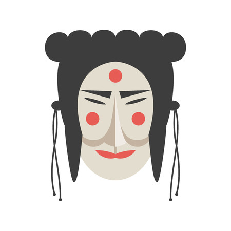 Traditional mask icon on the white background. Vector illustration.のイラスト素材