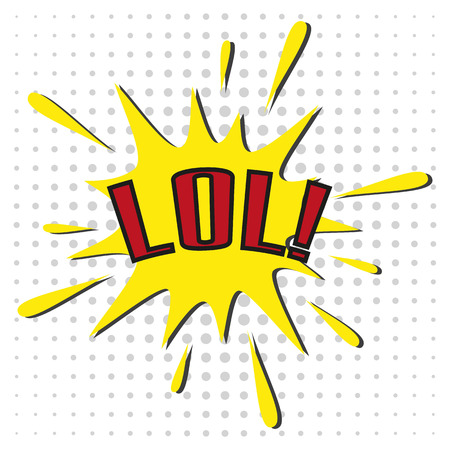 Speech bubble with emotional text LOL. Vector illustration.のイラスト素材