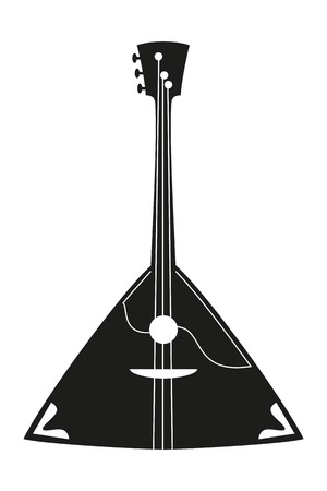 Balalaika icon on white background. Musical instrument icon. Vector illustration.のイラスト素材