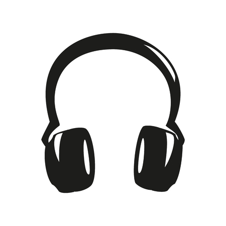 Headphones on the white background. Vector illustration.のイラスト素材