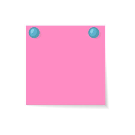 Note paper on the white background. Vector illustration.のイラスト素材