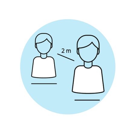 Distance medical icon in flat design. Vector illustration.のイラスト素材