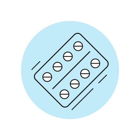 Pills icon in flat design. Vector illustration.のイラスト素材