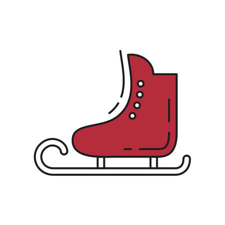 Ice skates icon on white background.のイラスト素材