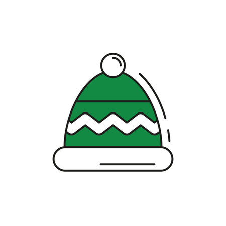 Winter hat icon on white background. Vector illustration.のイラスト素材