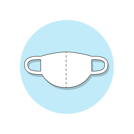 Safety breathing mask, breathing medical respiratory mask. Vector illustration.のイラスト素材