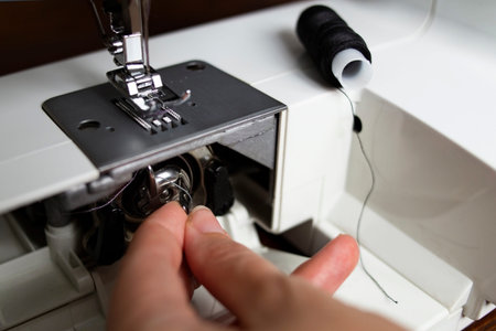 seamstress replace spool in the sewing machine