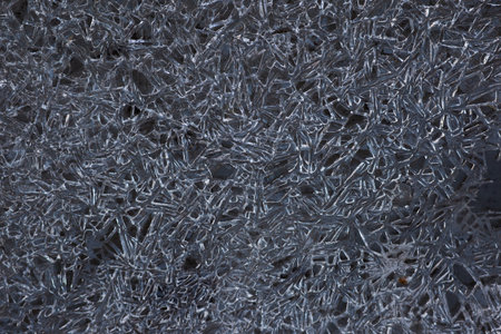 frozen water, ice in winter on the surface of the earth, natural ice pattern.