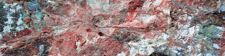 Abstract banner marbled background, blue and white, red waves marbling lines