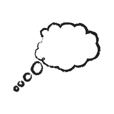Speech doodle logo icon sign. Bubbles balloon element. Hand drawn sketch Cartoon abstract design styleのイラスト素材