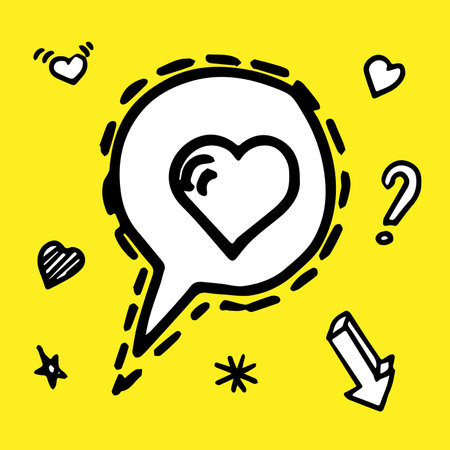Speech bubble Love message clipart. Pink heart. Relationship, emotion, passion. Sticker. Isolated on white background.のイラスト素材
