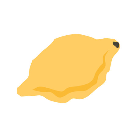 Yellow lemon doodle illustration in vector. Hand drawn.のイラスト素材